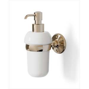 Old Navy Dispenser Porte Savon L7,6xH17,2xD12,4 avec Finitions en Or clair DEVON&DEVON - 1