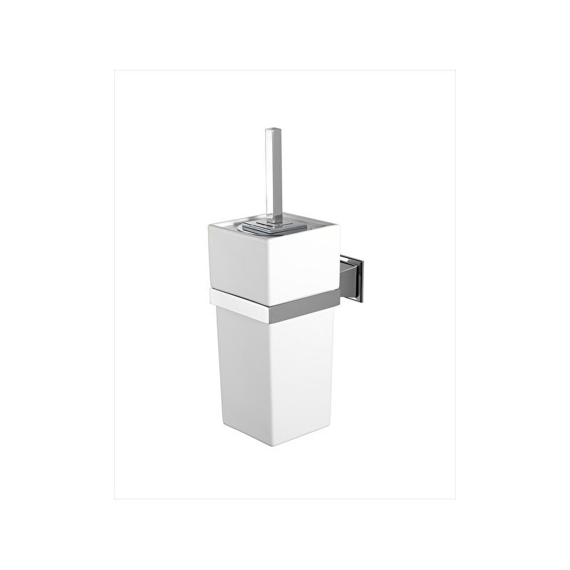 Time Toilet brush holder with support L11,5xH38,1xD18,2 with chrome finish DEVON&DEVON - 1