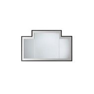 Frame Mirrors Vogue 1 Spiegel Glaenzed Schwarz Lackiert L130xH77xD2 mit Innenrahmen Warm Grey DEVON&DEVON - 1