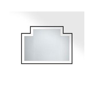Frame Mirrors Small Vogue 1 Specchio laccatura lucida nera L104xH77xD2 con cornice interna Pure White DEVON&DEVON - 1