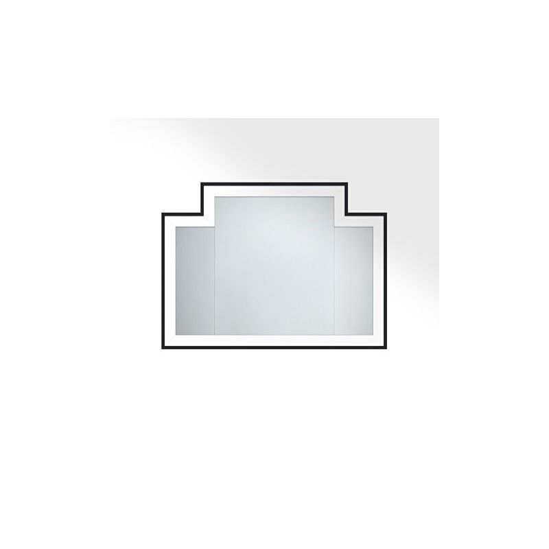 Frame Mirrors Small Vogue 1 Specchio laccatura lucida nera L104xH77xD2 con cornice interna Pure White DEVON&DEVON - 1