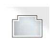 Frame Mirrors Small Vogue 1 Black glossy lacquered mirror L104xH77xD2 with Pure White internal frame DEVON&DEVON - 1