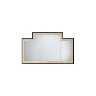 Frame Mirrors Vogue 2 Specchio laccatura lucida nera L130xH77xD2 con cornice interna in "antiqued aluminium leaf" DEVON&DEVON - 