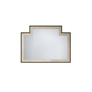 Frame Mirrors Small Vogue 2 Miroir Laquage Brillant Noir L104xH77xD2 avec Cadre Interne en Antiqued Aluminium leaf DEVON&DEVON -