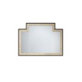 Frame Mirrors Small Vogue 2 Black glossy lacquered mirror L104xH77xD2 with internal frame in "antiqued aluminum leaf" DEVON&DEVO