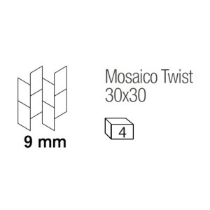 SUPREME EVO MOSAIQUE TWIST ANTIQUE WHITE LUX 30X30 - FLAVIKER PF60008868 FLAVIKER - 1