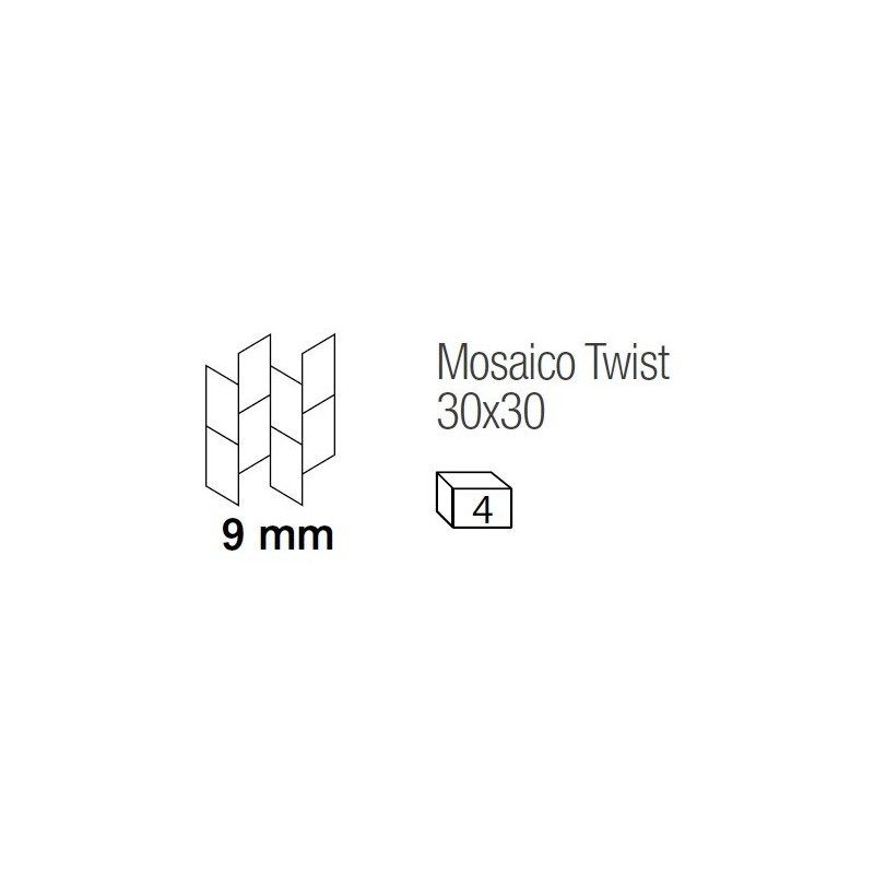SUPREME EVO MOSAIC TWIST ANTIQUE WHITE LUX 30X30 - FLAVIKER PF60008868 FLAVIKER - 1