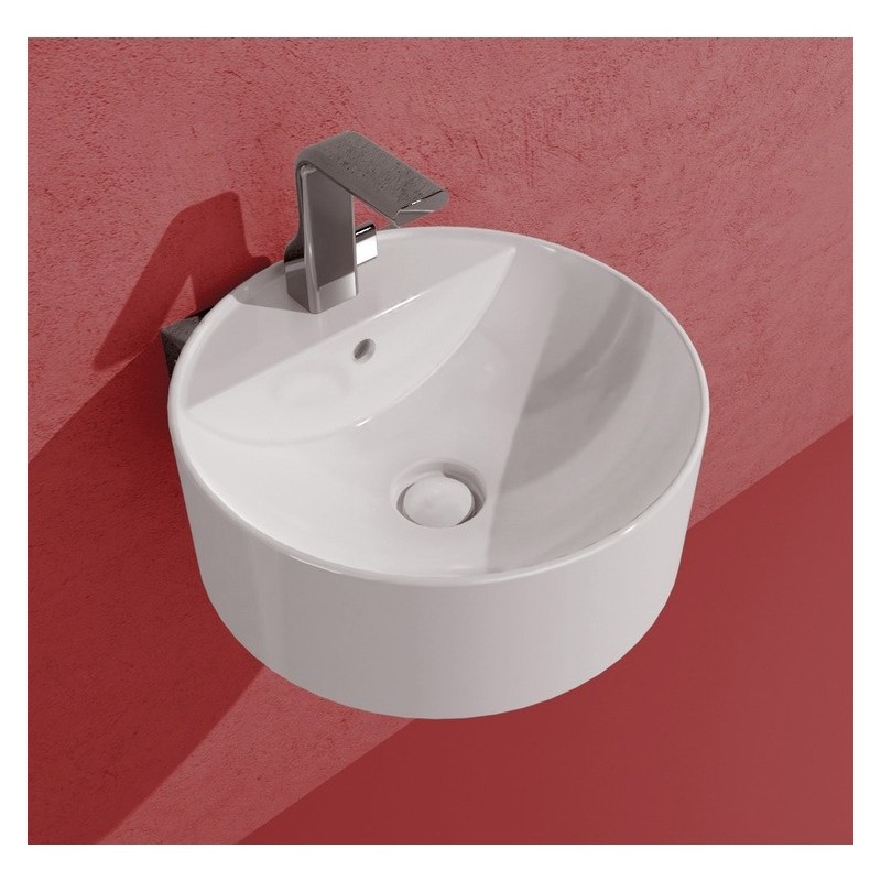 LAVABO SOSPESO O 42 TWIN SET SLIM  BIANCO  MONOFORO Ceramica Flaminia 