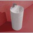 MONOTWIN SLIM WHITE WALL-MOUNTED COLUMN WASHBASIN -ONE HOLE  Ceramica Flaminia 