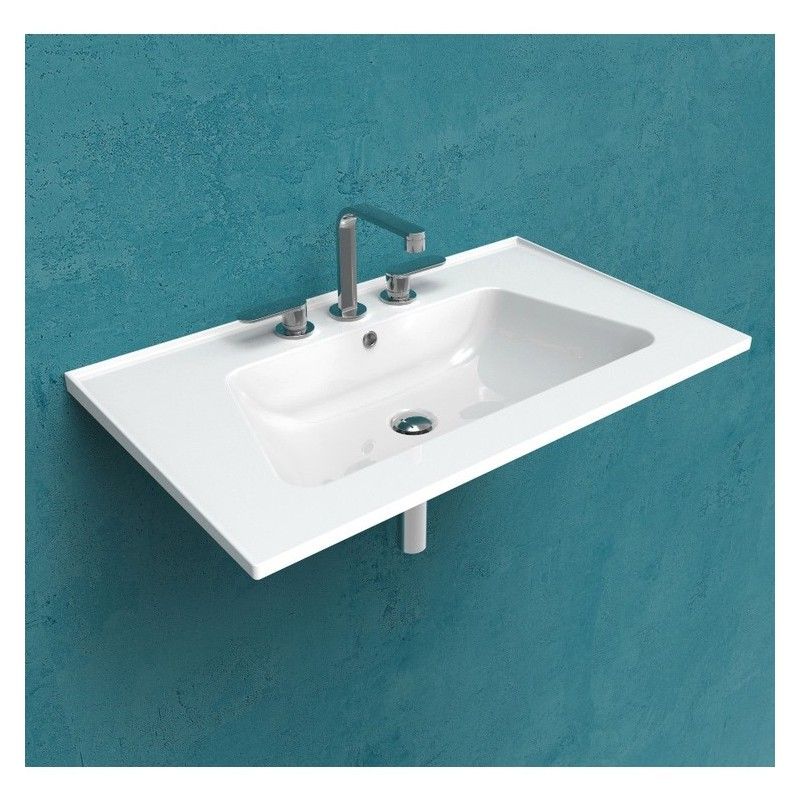 BLOOM CONSOLLE 85 SOSPESO BIANCO- Ceramica Flaminia BM105LFAN
