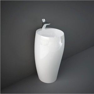 Lavabo sur pied 50cm monotrou CLOUD Blanc Rak Ceramics