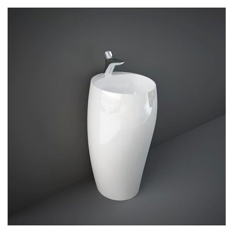 Freistehendes Waschbecken 50cm ein Loch CLOUD Weiß Rak Ceramics