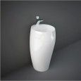 Freistehendes Waschbecken 50cm ein Loch CLOUD Weiß Rak Ceramics