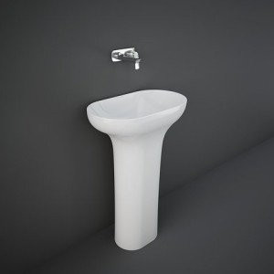 DES Lavabo sur pied blanc SANS TROU Rak Ceramics