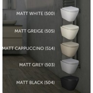 WC suspendu RIMLESS blanc mat 52x36x32 cm + COUVERCLE WC FEELING   Rak Ceramics