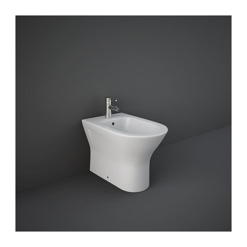 Bidet au sol monotrou blanc mat 52x36x40 cm FEELING   Rak Ceramics