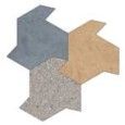 MATCH UP 50x48  SHAPES EARL GREY MIX CINNAMON BLUEBERRY COMFORT 10MM  - Cerim 772836 FLORIM CONTEMPORARY DESIGN - 1
