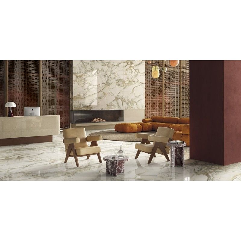 MAXIMUM MARMI 75X75 MAXIMUM CALACATTA DORATO 6mm GLAENZED - Graniti Fiandre MML259677 GRANITI FIANDRE - 1
