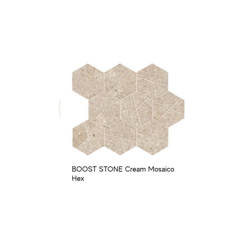 BOOST STONE Cream Mosaik Hex 25,28,5    - Atlas Concorde A7CV CERAMICHE ATLAS CONCORDE - 1