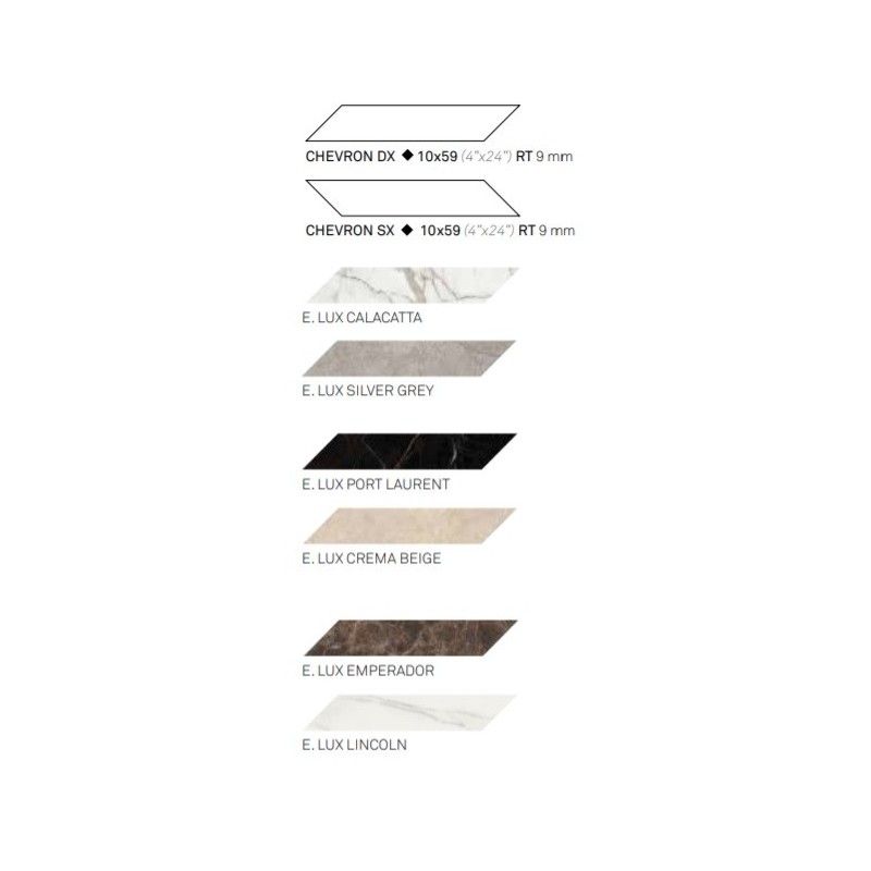 ELEMENTS LUX EMPERADOR SX CHEVRON 10X59 DEK - CERAMICHE KEOPE  T4A2 CERAMICHE  KEOPE  - 1