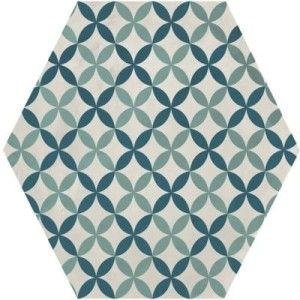 TERRA.ART ASTRO OCEANO/CIELO Hexagone  25x21,6 -Marca Corona  I411 CERAMICHE MARCA CORONA  - 1