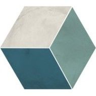 TERRA.ART ROMBO OCEANO/CIELO Hexagon  25x21,6 -Marca Corona  I412 CERAMICHE MARCA CORONA  - 1