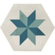 TERRA.ART STELLA OCEANO/CIELO Hexagon  25x21,6 -Marca Corona  I414 CERAMICHE MARCA CORONA  - 1