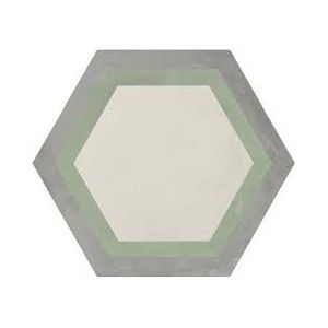 TERRA.ART CORNICE SABBIA/MENTA Hexagone  25x21,6 -Marca Corona  I420 CERAMICHE MARCA CORONA  - 1