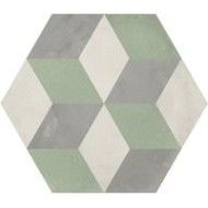 TERRA.ART CUBO SABBIA/MENTA Hexagon  25x21,6 -Marca Corona  I416 CERAMICHE MARCA CORONA  - 1