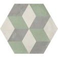 TERRA.ART CUBO SABBIA/MENTA Hexagon  25x21,6 -Marca Corona  I416 CERAMICHE MARCA CORONA  - 1
