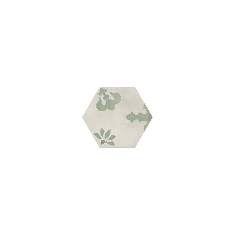 TERRA.ART GIGLIO SABBIA/MENTA Hexagon  25x21,6 -Marca Corona  I417 CERAMICHE MARCA CORONA  - 1