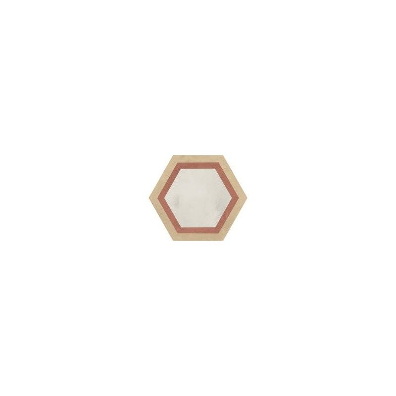 TERRA.ART CORNICE TRAMONTO/CREMA Hexagon  25x21,6 -Marca Corona  I427 CERAMICHE MARCA CORONA  - 1