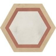 TERRA.ART CORNICE TRAMONTO/CREMA Hexagon  25x21,6 -Marca Corona  I427 CERAMICHE MARCA CORONA  - 1