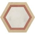 TERRA.ART CORNICE TRAMONTO/CREMA Hexagon  25x21,6 -Marca Corona  I427 CERAMICHE MARCA CORONA  - 1