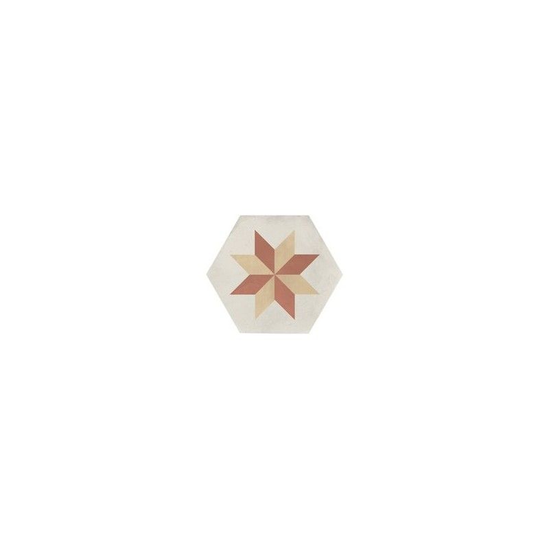 TERRA.ART STELLA TRAMONTO/CREMA Hexagon  25x21,6 -Marca Corona  I428 CERAMICHE MARCA CORONA  - 1