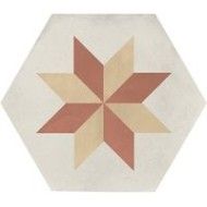 TERRA.ART STELLA TRAMONTO/CREMA Hexagon  25x21,6 -Marca Corona  I428 CERAMICHE MARCA CORONA  - 1
