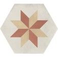 TERRA.ART STELLA TRAMONTO/CREMA Hexagon  25x21,6 -Marca Corona  I428 CERAMICHE MARCA CORONA  - 1