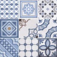 CEMENTINE SHINY  MIX BLUE20X20 LUCIDATO FIORANESE CERAMICHE - 1