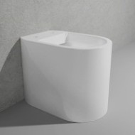ASTRA Back to Wall WC S/P trap  goclean WHITE with soft closing Seat   - Ceramica Flaminia AS117G+ASCW05