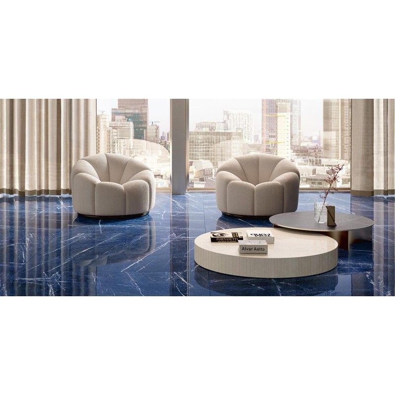 MAXIMUM MARMI Divine Blue  Glaenzend Rektifiziert  75X37,5 - GRANITI FIANDRE MML263673 GRANITI FIANDRE - 1