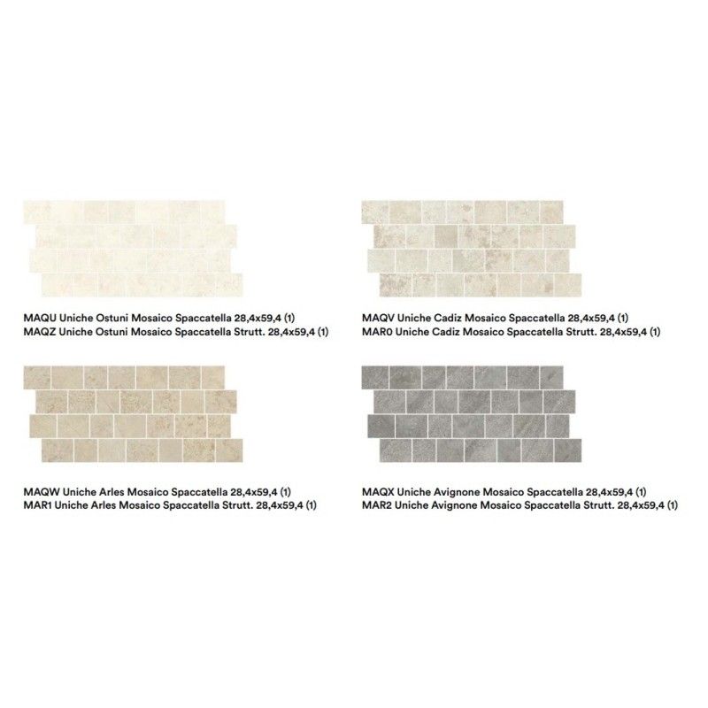 UNICHE  CADIZ MOSAIC SPACCATELLA 28,4X59,4cm - MARAZZI MAQV