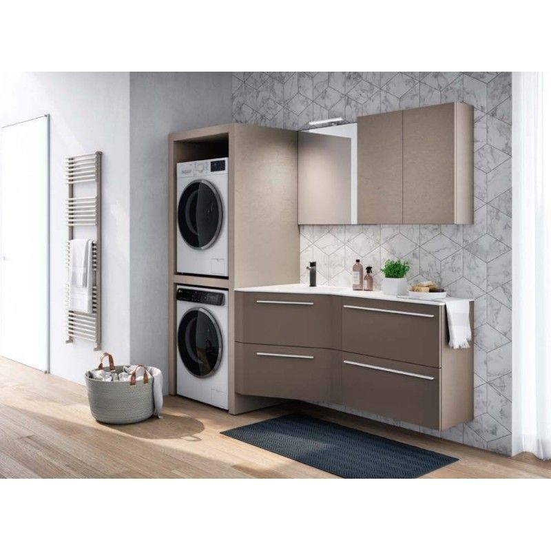 Wäscherei h200xl 147xp65 cm Zusammensetzung 404 Lackiert Braun 10  - Geromin