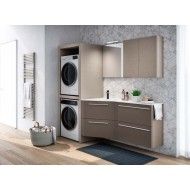 Wäscherei h200xl 147xp65 cm Zusammensetzung 404 Lackiert Braun 10  - Geromin
