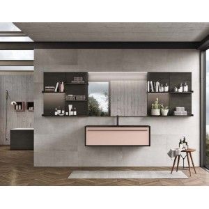 Armoire de toilette h200 x l 300 xp52 cm Composition 02 plaqué 04 Hafro - Geromin