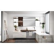 Eclipse Bathroom cabinet H200xL300xP50 cm Composition ECL 02 - Hafro - Geromin