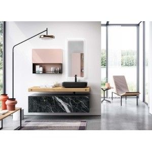 Meuble de salle de bain Eclipse H200xL141,4xP50 cm Composition ECL 03 - Hafro - Geromin