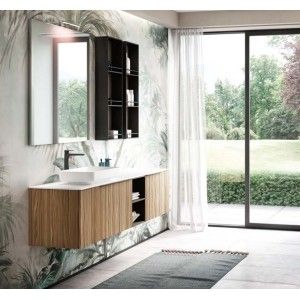 Elite Badezimmerschrank H200xB210,6xP50 cm Zusammensetzung ELI 01 - Hafro - Geromin