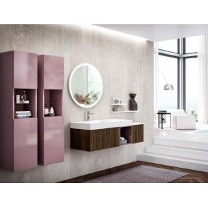 Elite Badezimmerschrank H200xB210,6xP50 cm Zusammensetzung ELI 04 - Hafro - Geromin