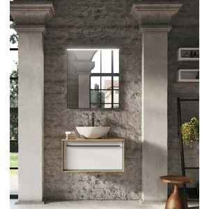 Suite mobile de salle de bains H200xL74,2xP52,5 cm Composition SUI 04 - Hafro - Geromin