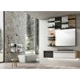 Mobile Suite für Badezimmer H200xB154,2xP52,5 cm Zusammensetzung SUI 05 - Hafro - Geromin